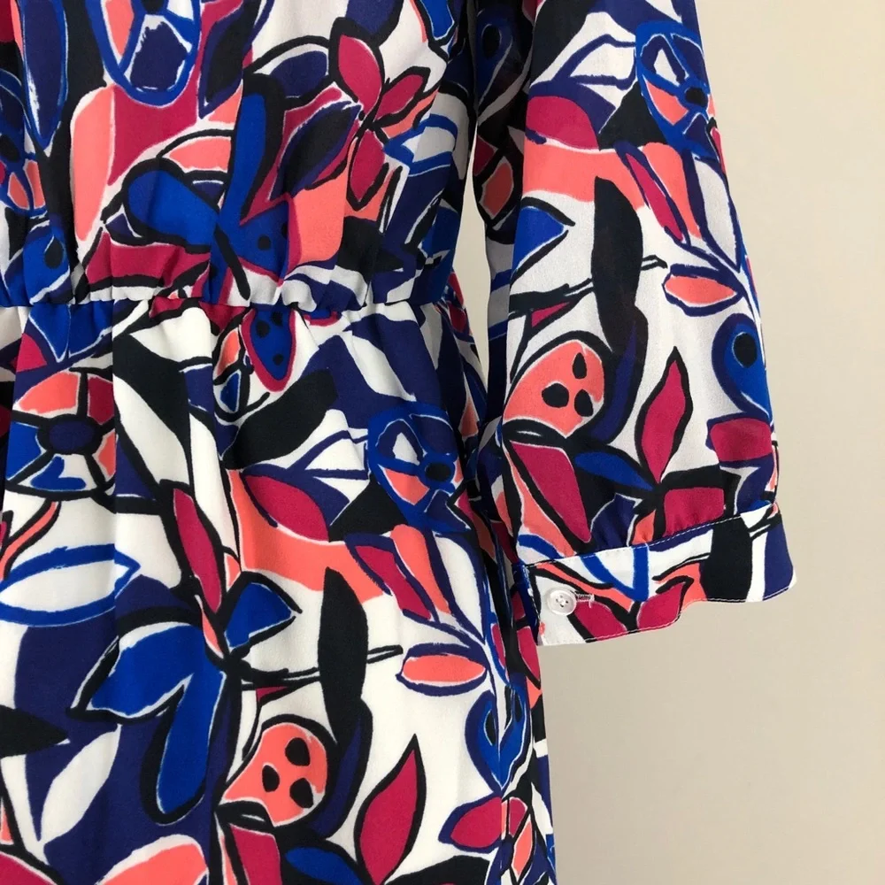 J. Crew Lace-up printed dress